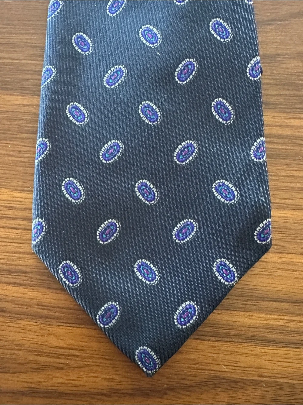 Robert Talbott Best of class Navy Blue Patterned Silk Tie